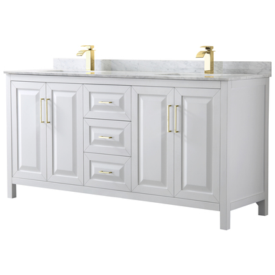 Wyndham Bathroom Vanities, Double Sink Vanities, 70-90, White, Modern, Vanity Set, 840193308367, WCV252572DWGCMUNSMXX