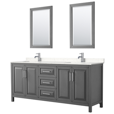 Wyndham Bathroom Vanities, Double Sink Vanities, 70-90, Gray, Modern, Vanity Set, 840193302372, WCV252580DKGC2UNSM24
