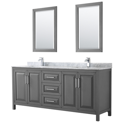 Wyndham Bathroom Vanities, Double Sink Vanities, 70-90, Gray, Modern, Vanity Set, 700161174380, WCV252580DKGCMUNSM24