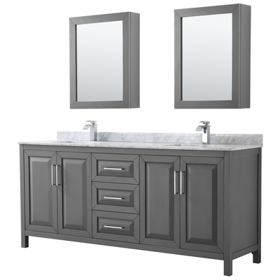 Wyndham Bathroom Vanities, Double Sink Vanities, 70-90, Gray, Modern, Vanity Set, 700161174403, WCV252580DKGCMUNSMED