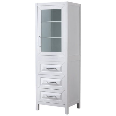 Storage Cabinets Wyndham Daria White WCV2525LTWH 700161175028 Linen Tower Whitesnow Bathroom Linen White 