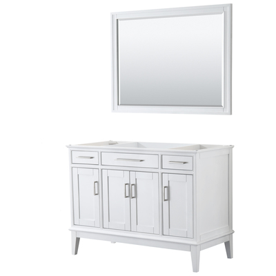 Wyndham Bathroom Vanities, Single Sink Vanities, 40-50, White, Cabinets Only, Modern, Vanity Cabinet, 700161175448, WCV303048SWHCXSXXM44