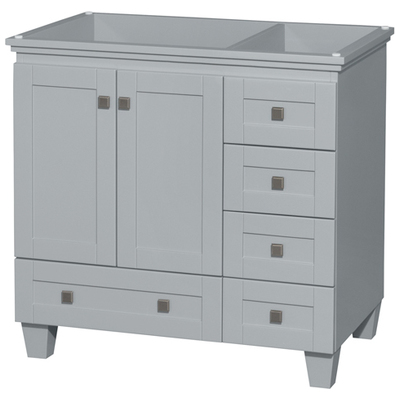 Bathroom Vanities Wyndham Acclaim Oyster Gray WCV800036SOYCXSXXMXX 700161161434 Vanity Cabinet Single Sink Vanities 30-40 Gray Cabinets Only 25 