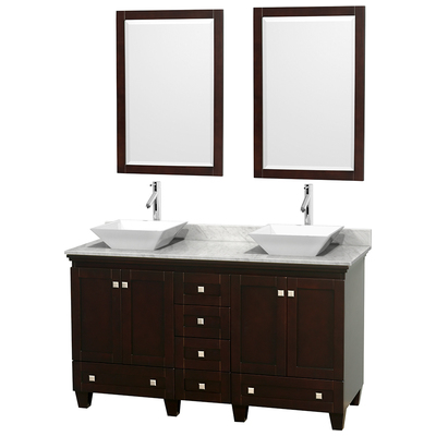 Bathroom Vanities Wyndham Acclaim Espresso WCV800060DESCMD2WM24 700253905748 Vanity Set Double Sink Vanities 50-70 Dark Brown 25 