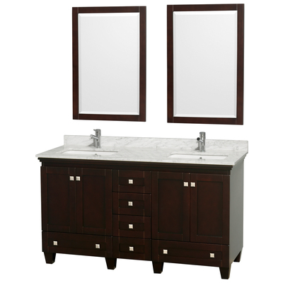 Wyndham Bathroom Vanities, Double Sink Vanities, 50-70, Dark Brown, Modern, Vanity Set, 799559200961, WCV800060DESCMUNSM24