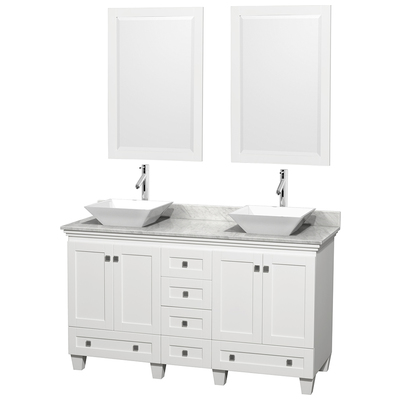 Bathroom Vanities Wyndham Acclaim White WCV800060DWHCMD2WM24 799559198503 Vanity Set Double Sink Vanities 50-70 White 25 