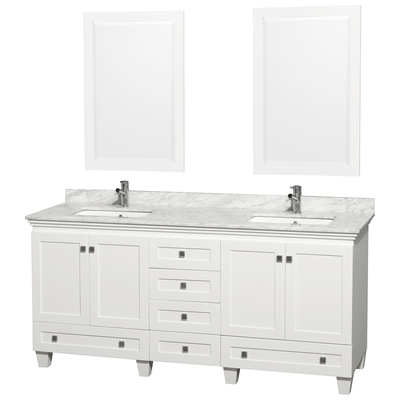 Wyndham Bathroom Vanities, Double Sink Vanities, 70-90, White, Modern, Vanity Set, 799559201081, WCV800072DWHCMUNSM24