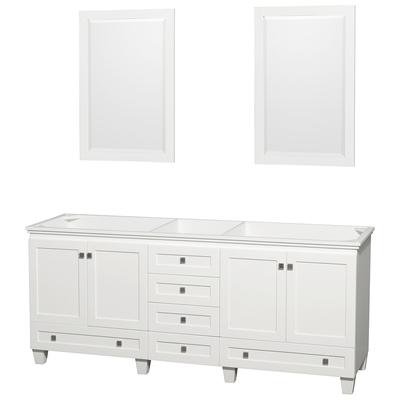 Bathroom Vanities Wyndham Acclaim White WCV800080DWHCXSXXM24 799559199647 Vanity Cabinet Double Sink Vanities 70-90 White Cabinets Only 25 
