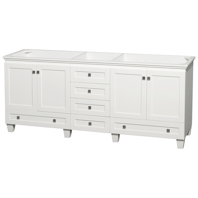 Bathroom Vanities Wyndham Acclaim White WCV800080DWHCXSXXMXX 799559199654 Vanity Cabinet Double Sink Vanities 70-90 White Cabinets Only 25 
