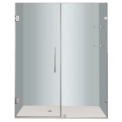 Shower and Tub Doors-Shower En aston Nautis GS ANSI-Certified Tempered Glass; Oil Rubbed Bronze Reversible - Left or Right Con SDR990 813698020546 Shower Doors Hinged Shower Bronze Chrome Steel Shower Door 70-79 in Fixed Hinged 
