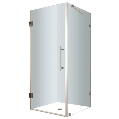 Shower and Tub Doors-Shower En aston Aquadica ANSI Tempered Glass; Stainless Oil Rubbed Bronze Reversible - Left or Right Con SEN988 813698021529 Shower Enclosure Shower Bronze Chrome Steel 30-39 in 