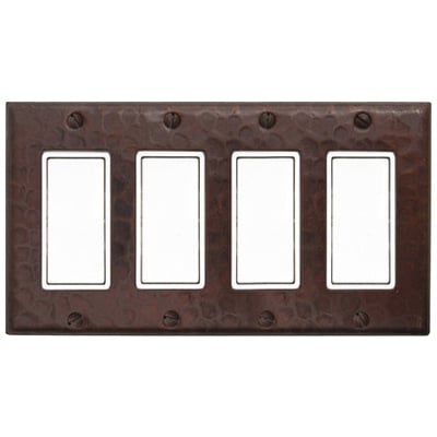 Outlet and Switch Plates sierra copper Tempered SC-CQG-D4 Complete Vanity Sets 