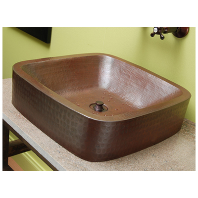 Bathroom Vanity Sinks sierra copper Tempered Satin Nickel BATH SINKS SC-RBV Copper Sinks Copper Sinks with Faucets with Faucet Complete Vanity Sets 