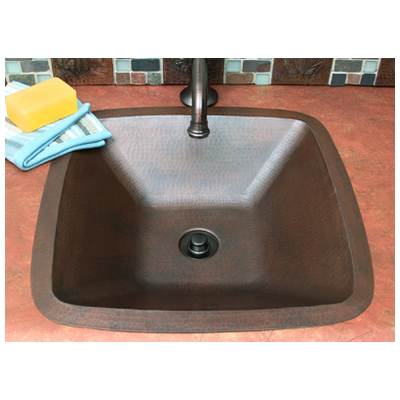 sierra copper Bathroom Vanity Sinks, Copper Sinks,Copper, Sinks with Faucets,with Faucet,faucet included,set, Complete Vanity Sets, Satin Nickel, BATH SINKS, SC-STF