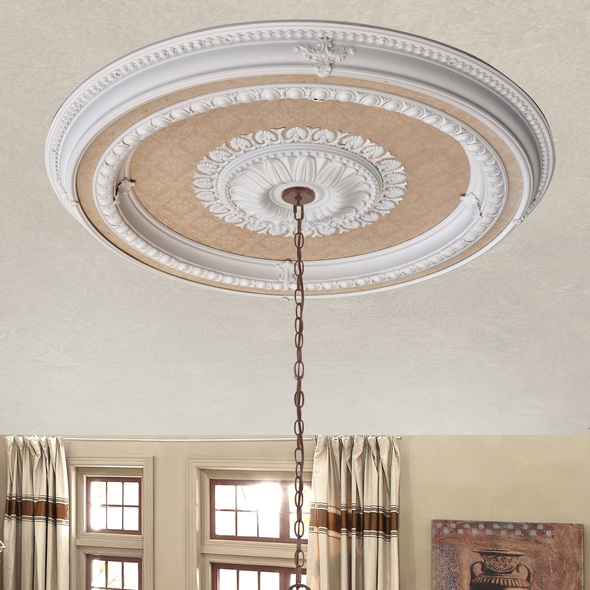 wall accent lighting ideas AFD Medallions White, Beige