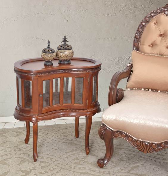 end table with door AFD Furniture/Tables Mahogany