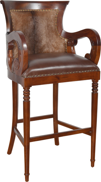 adjustable bar stools AFD Furniture/Bar And Game Bar Chairs and Stools Vintage Estate Brown, Brown Leather