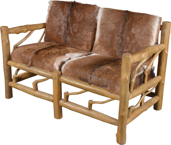 design accent chair AFD Seating/Benches Chaises and Ottomans Natural Teak, Multi Hide