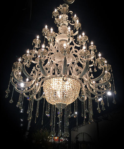 16 light crystal chandelier AFD Chandeliers Champagne Silver Hues, Crystal