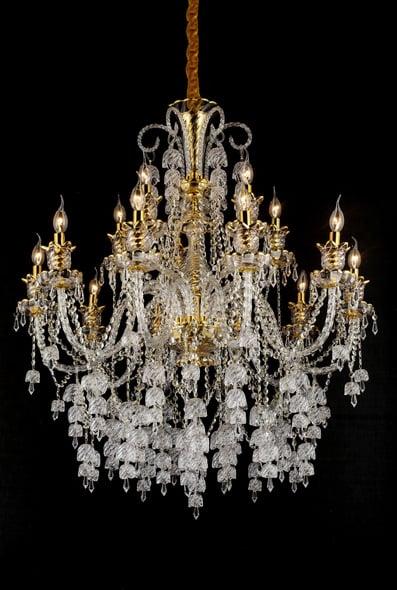 mini glass chandelier AFD Chandeliers Gold, Clear, Crystal