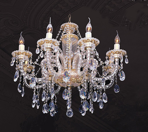 modern ceiling lamp AFD Chandeliers Gold Plate, Crystal