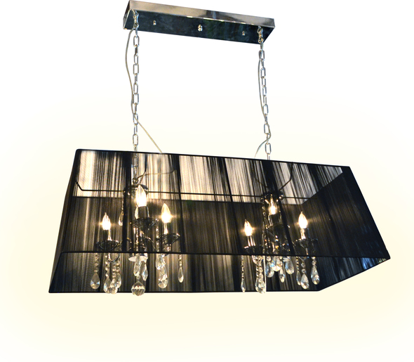  AFD Chandeliers Chandelier Chrome Plate, Black