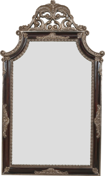 modern room mirror AFD Mirrors Antique Silver Leaf, Burgundy Multi