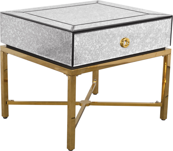 long accent table AFD remove Gold, Antique Mirrored Affect