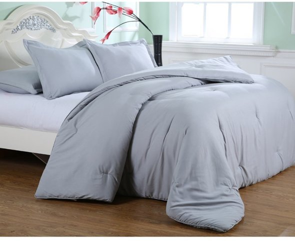 down duvet king Affluence 120 GSM Lux. Embossed MF Comforter Set Comforters Silver Grey