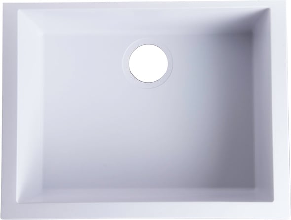 stainless steel single basin undermount sink Alfi Kitchen Sink White Modern