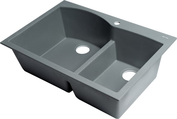 stainless steel double basin farmhouse sink Alfi Kitchen Sink Titanium Modern