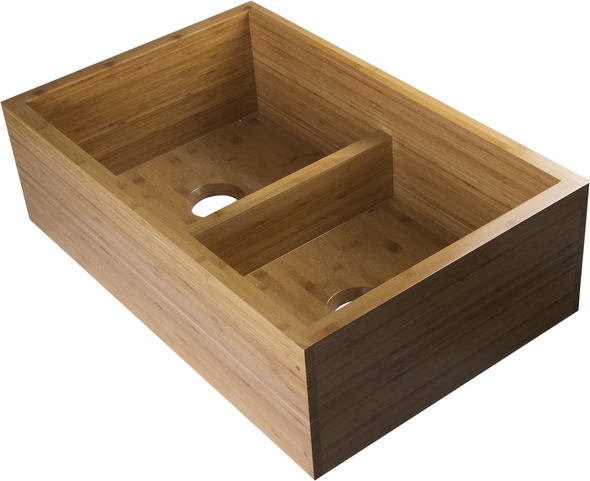 bowl sinks for bathrooms Alfi Kitchen Sink Natural Wood Modern