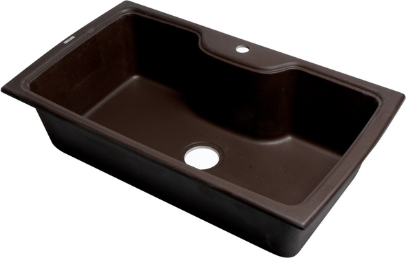 single white sink Alfi Kitchen Sink Chocolate Modern