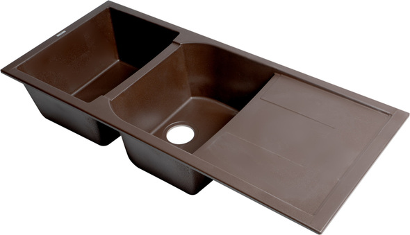 drop in double kitchen sink Alfi Kitchen Sink Chocolate Modern