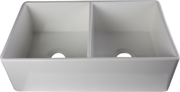 sink with 2 bowls Alfi Kitchen Sink White Traditional