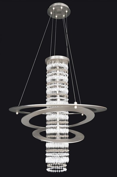linear pendant light brass Allegri Pendant Pendant Lighting Swarovski Elements Clear Contemporary
