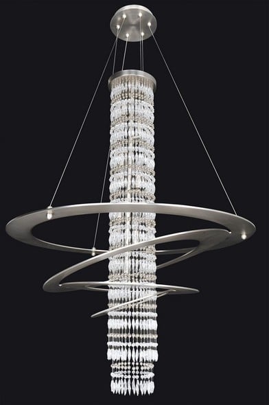 brass hanging pendant Allegri Pendant Pendant Lighting Swarovski Elements Clear Contemporary