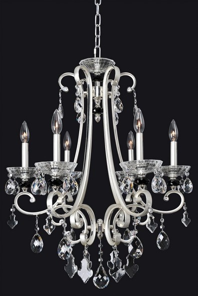 white 5 light chandelier Allegri Chandelier Firenze Clear Modern Classic