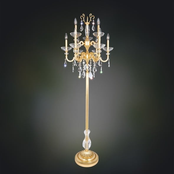 gold light fitting Allegri Floor Lamp Firenze Clear Traditional