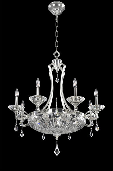 silver and crystal chandelier Allegri Chandelier Firenze Clear Classic