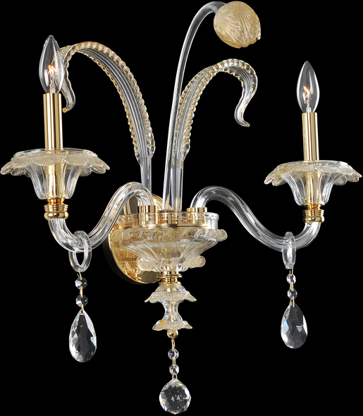 2 sconces Allegri Wall Sconce Firenze Clear Classic