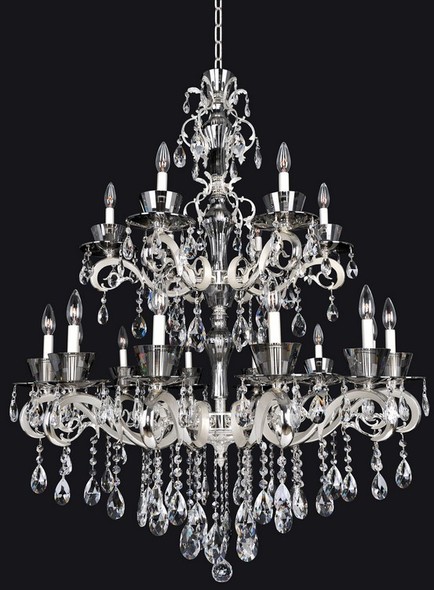6 light modern chandelier Allegri Chandelier Swarovski Elements Clear Contemporary