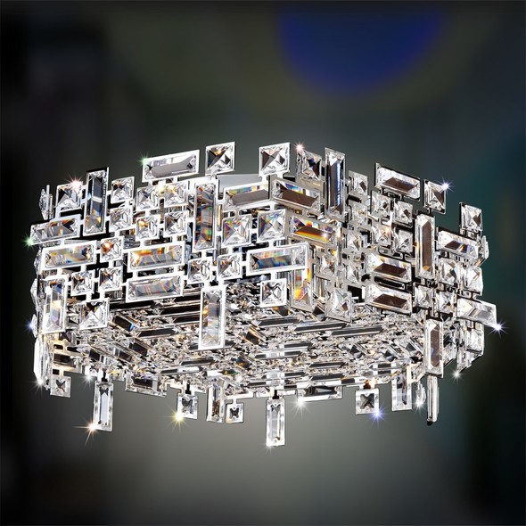 led mount ceiling lights Allegri Flush Mount Firenze Clear Art Deco