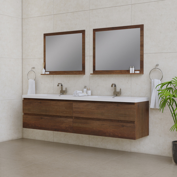 small bathroom cabinet ideas Alya Vanity with Top Rosewood