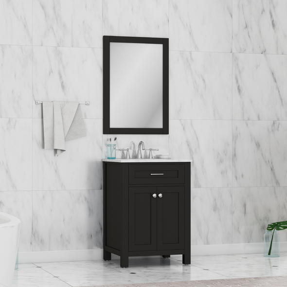 farmhouse bathroom vanity Alya Vanity with Top Espresso Modern