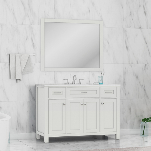 60 vanity cabinet Alya Vanity with Top White Modern