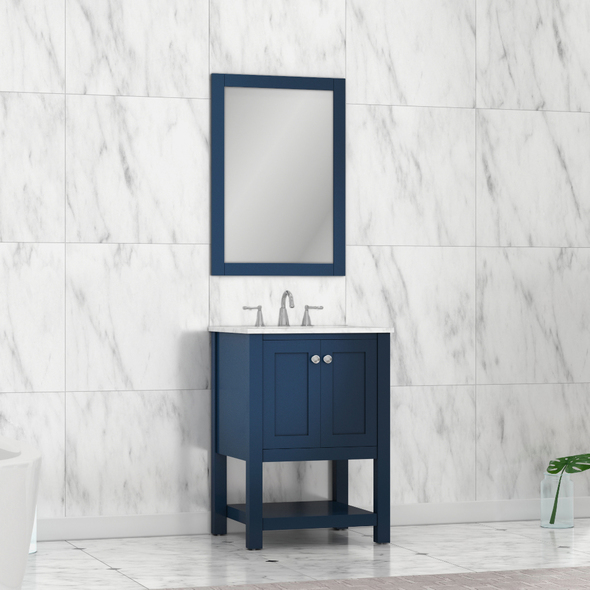 white oak bathroom vanity 30 Alya Vanity with Top Blue