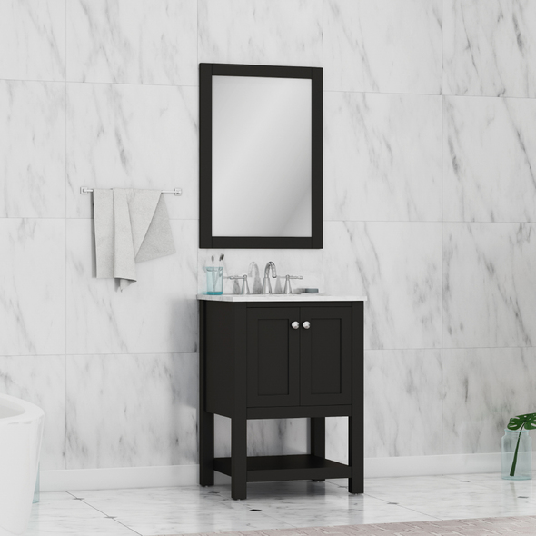 wood bathroom countertops ideas Alya Vanity with Top Espresso Modern