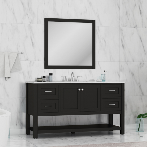 70 bathroom vanity top single sink Alya Vanity with Top Espresso Modern
