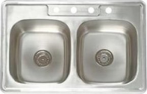 single bowl black granite sink AmeriSink Double Bowl Kitchen Sink